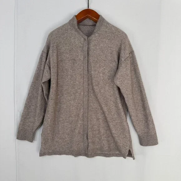 &Other Stories Wool Blend Mother of Pearl Button Oversized Shirt Cardigan Medium - Picture 9 of 16